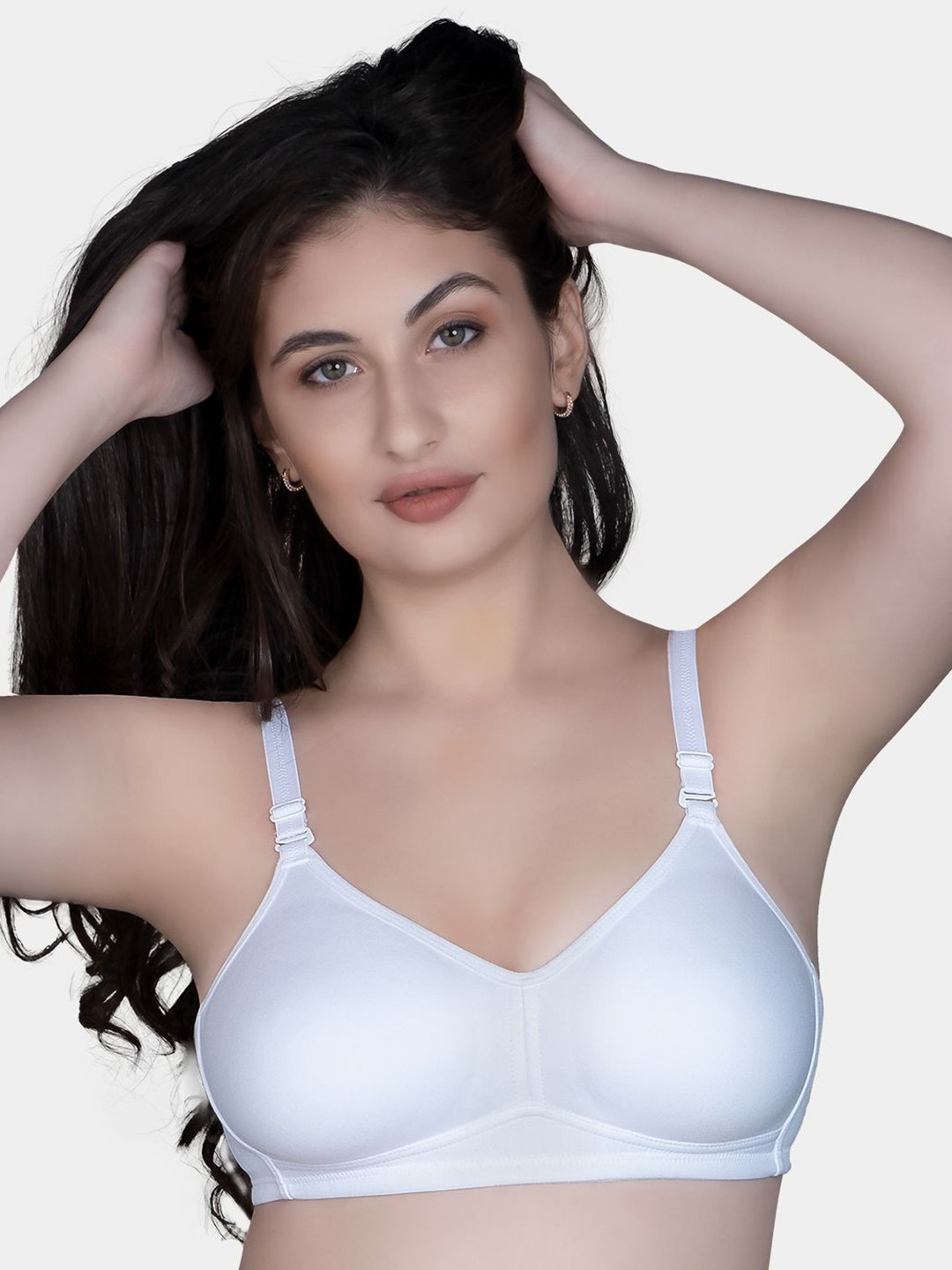 

Trylo Riza Minimizer Cotton Fabric Non-Padded Non-Wired Seamless Molded Bra, White