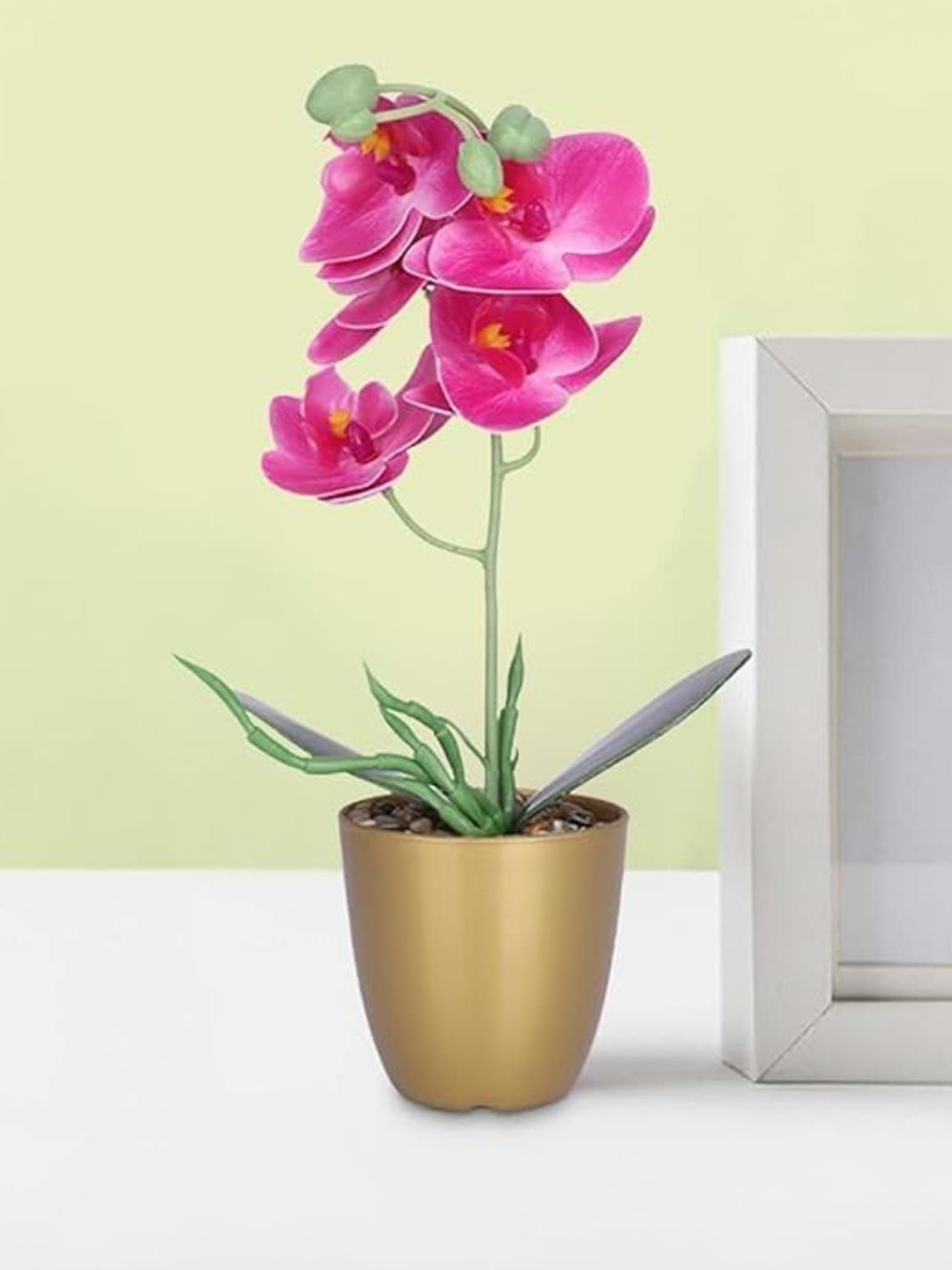 

Ekhasa Pink 1 Pieces Hanging Orchid Artificial Flower With Pot