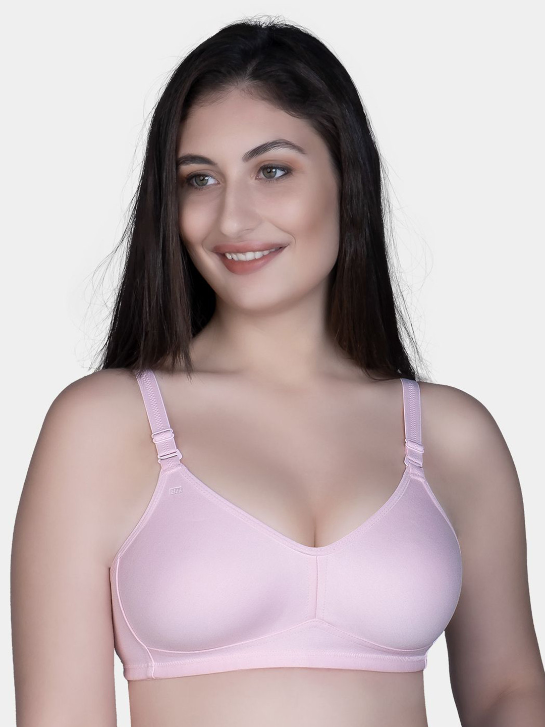 

Trylo Riza Minimizer Cotton Fabric Non-Padded Non-Wired Seamless Molded Bra, Pink