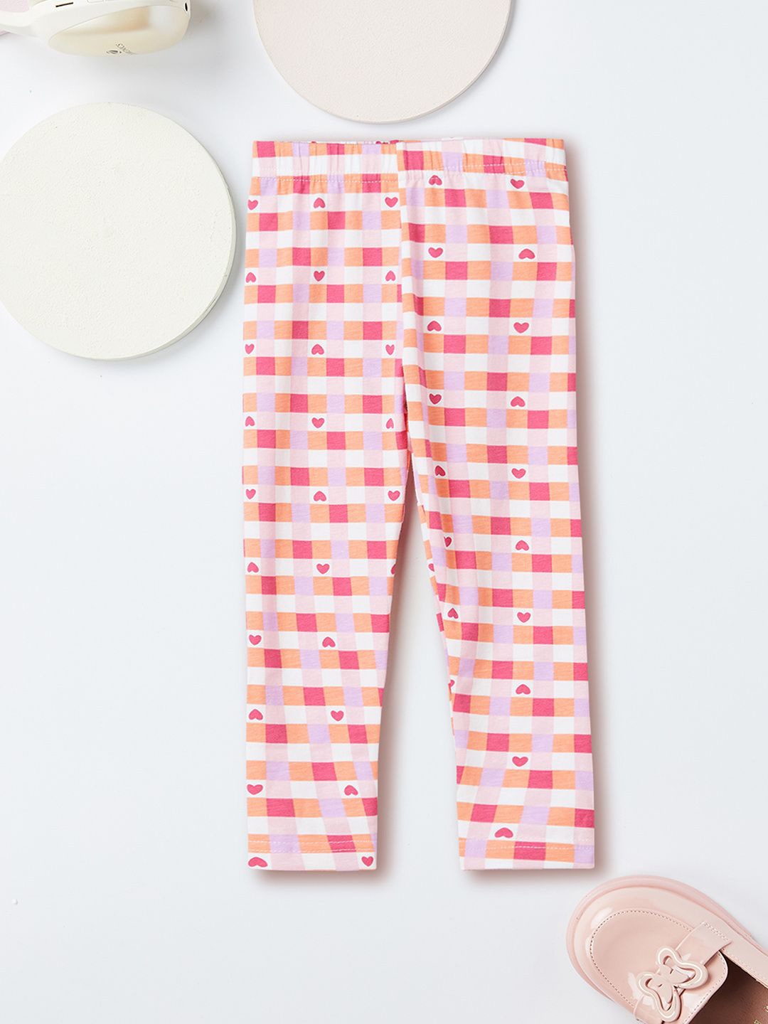 

max Girls Mid-Rise Ankle-Length Leggings, Pink