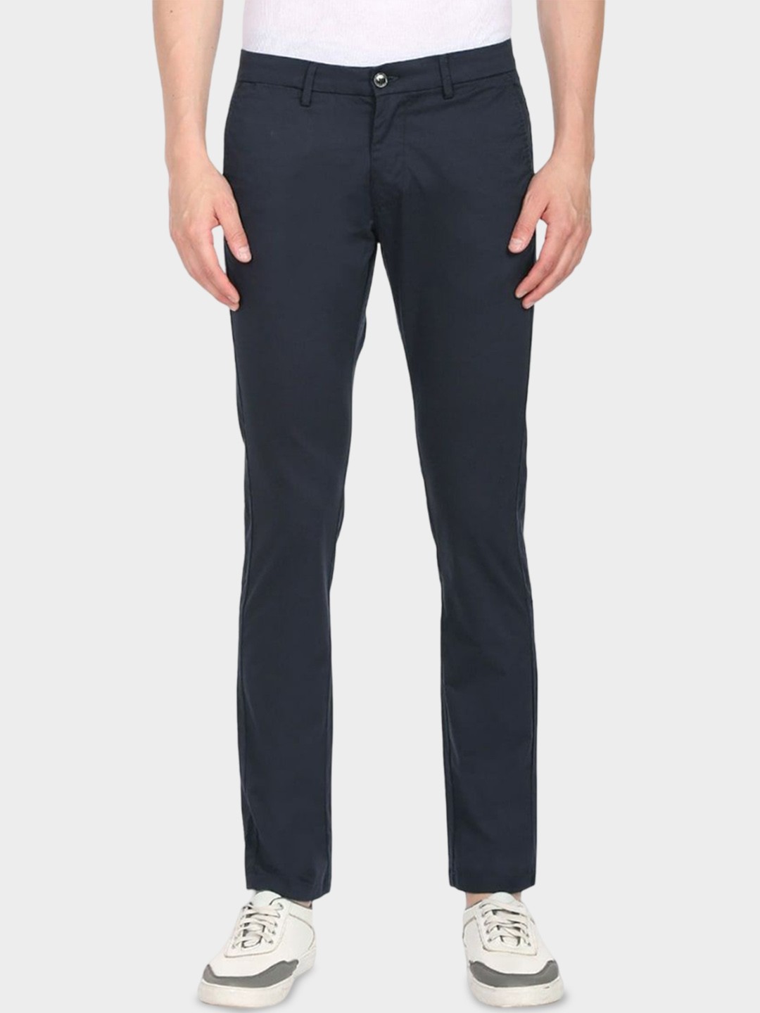 

Arrow Sport Men Slim Fit Low-Rise Trousers, Blue