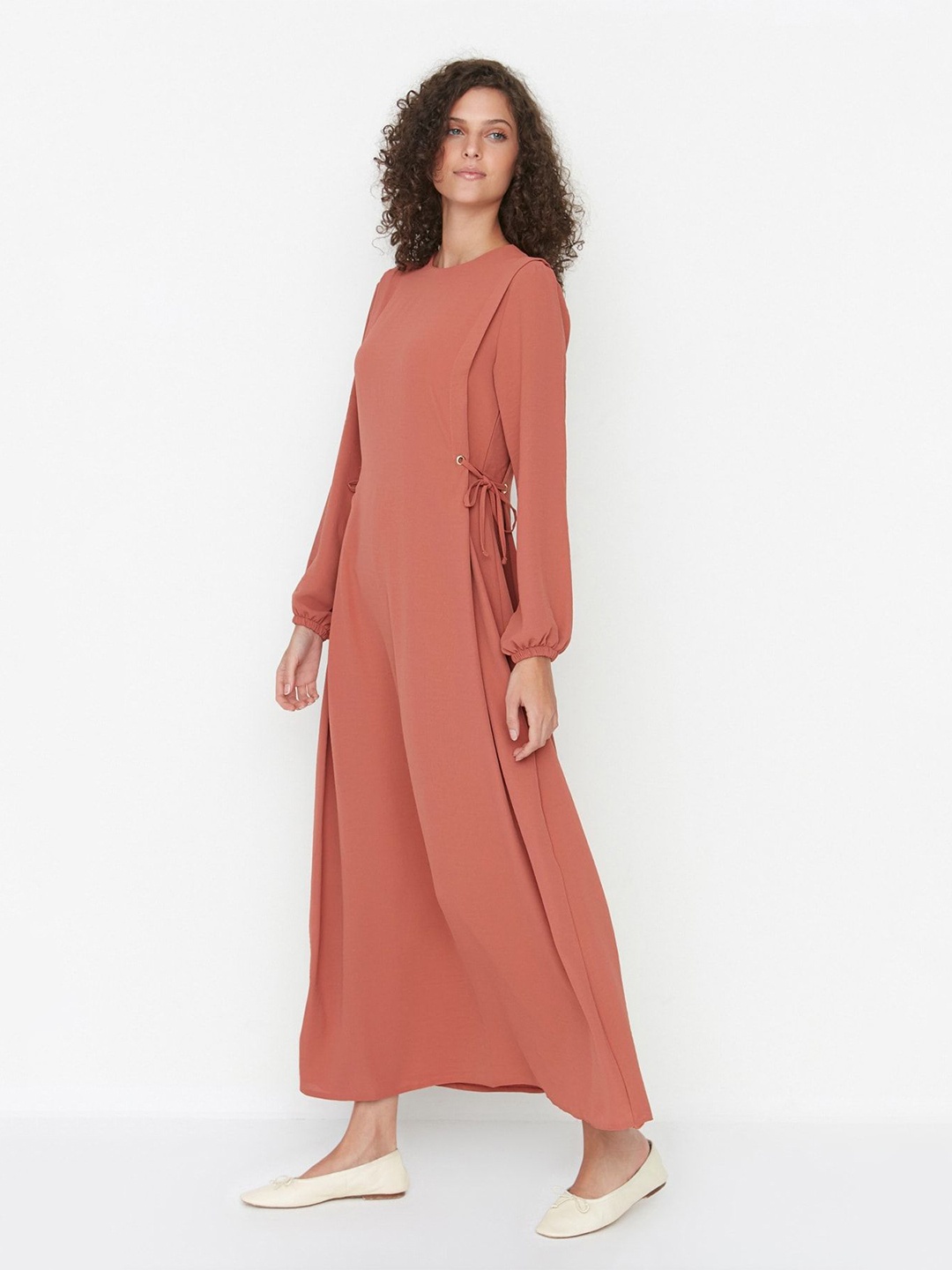 

Trendyol Round Neck Maxi Dress, Rust