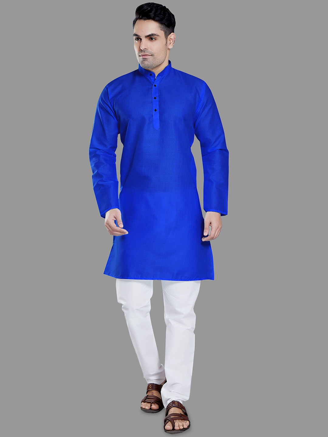 

DIVISIVE Men Regular Kurta with Pyjamas, Blue