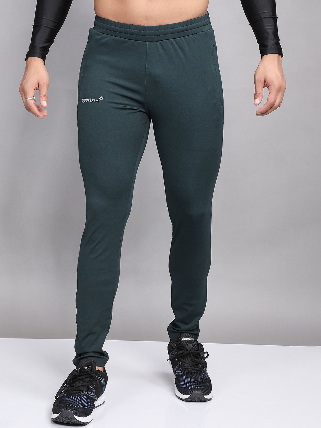 

SPORT SUN Men Mid Rise Track Pants, Green