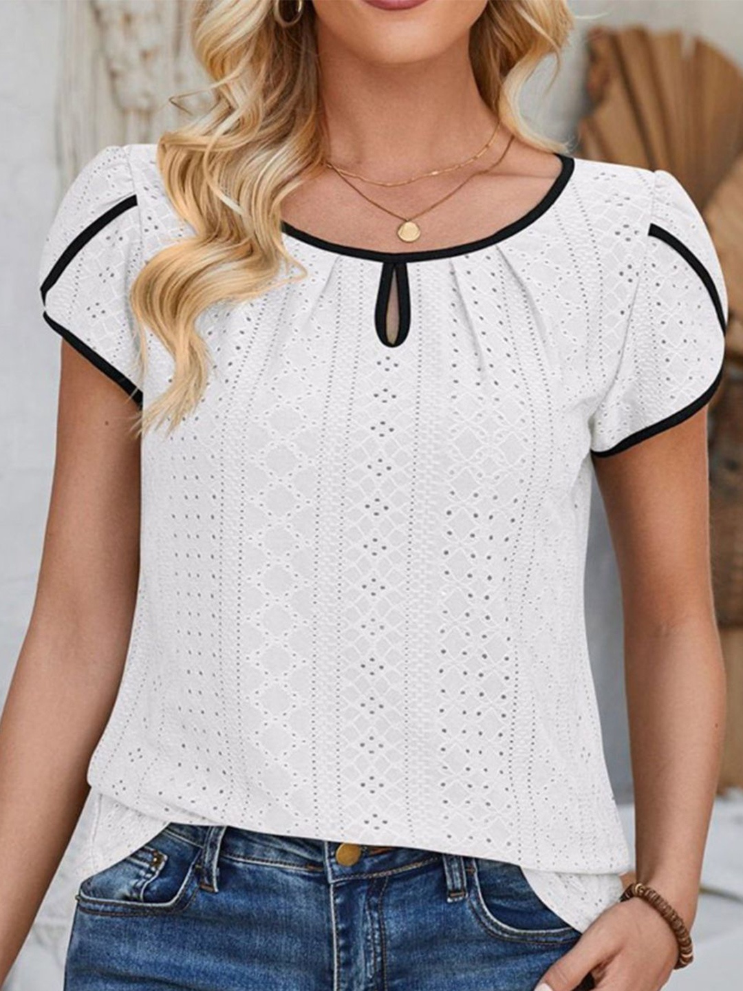 

StyleCast Women Typography Printed Round Neck Top, White