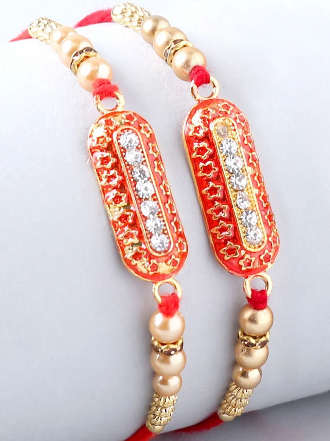 

fnp Ethnic Capsule Style Set of 2 Rakhi Kids Collection, Red