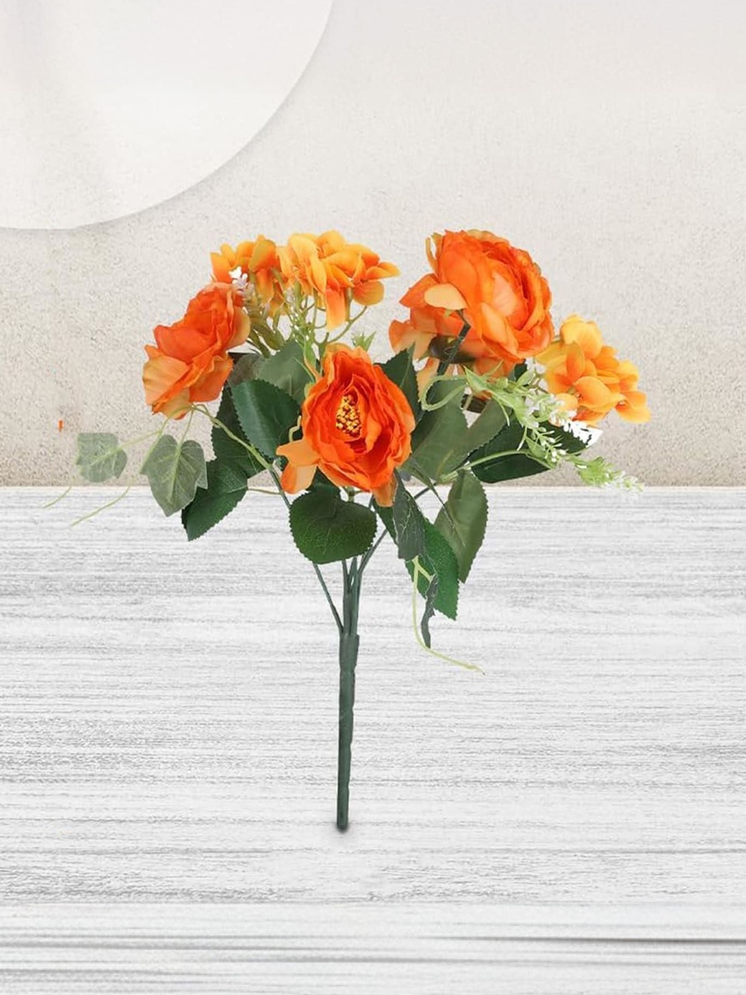 

Ekhasa Orange 1 Pieces Rose Artificial Flower With Pot