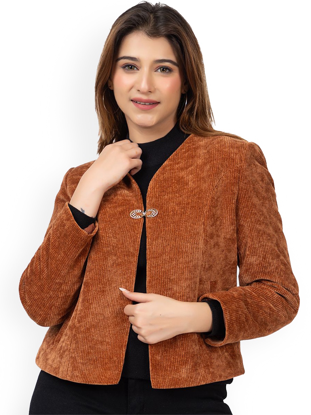

TWENTY ME Suede Bomber Jacket, Brown