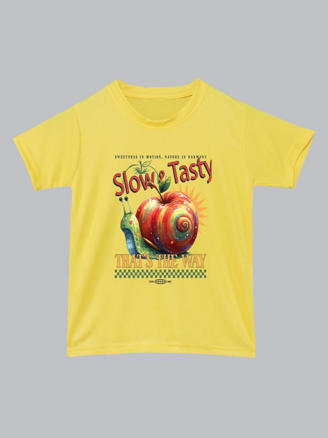 

BAESD Unisex Kids Graphic Printed Round Neck T-Shirt, Yellow