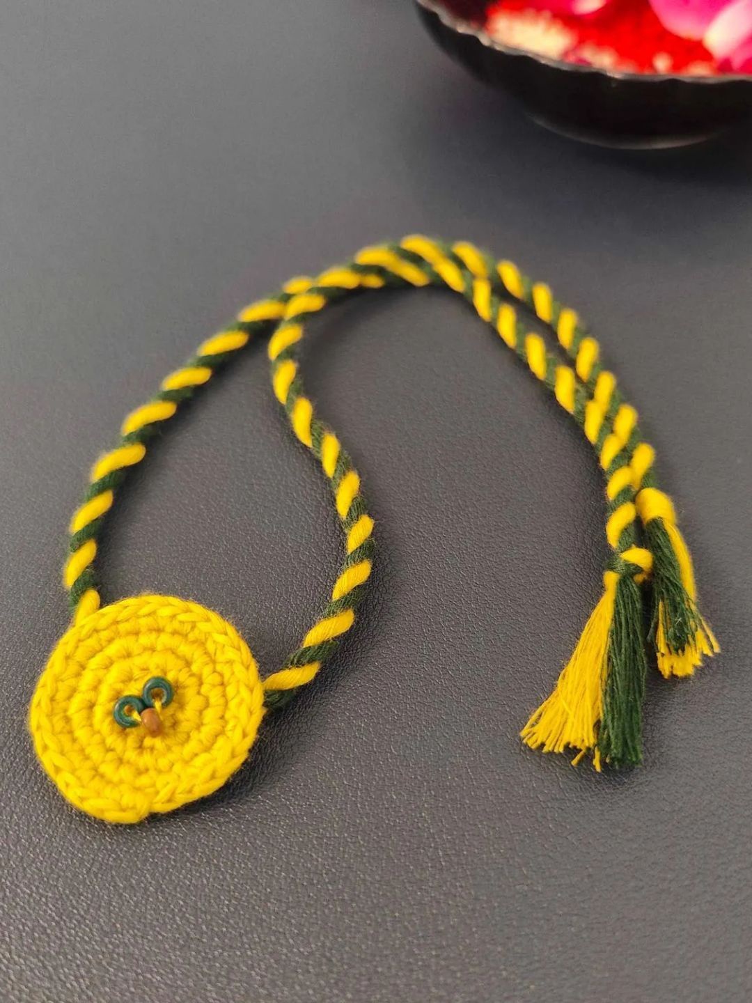 

fnp Sunshine Glow Fabric Rakhi Lumba Rakhis, Yellow