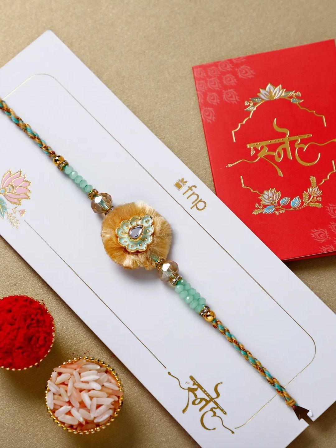 

fnp Artisan Affection Ethnic Rakhi Magical Evil Eye, Turquoise blue