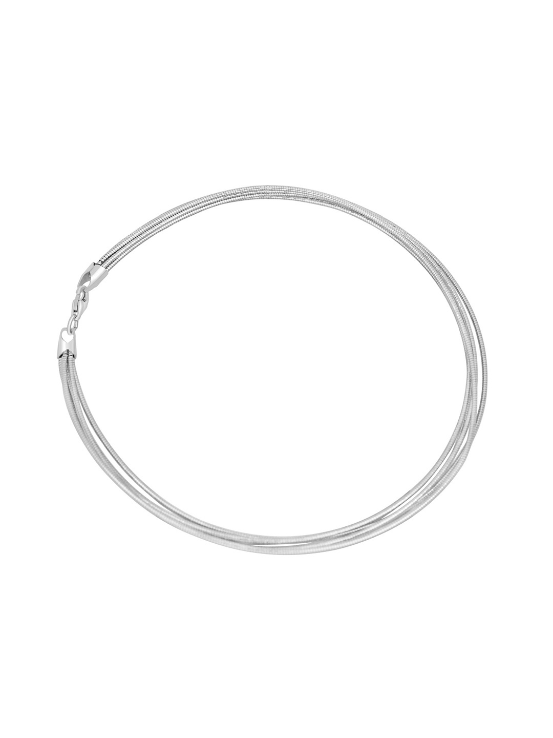 

925 SILLER Women Pure Silver Adjustable Layered Anklet