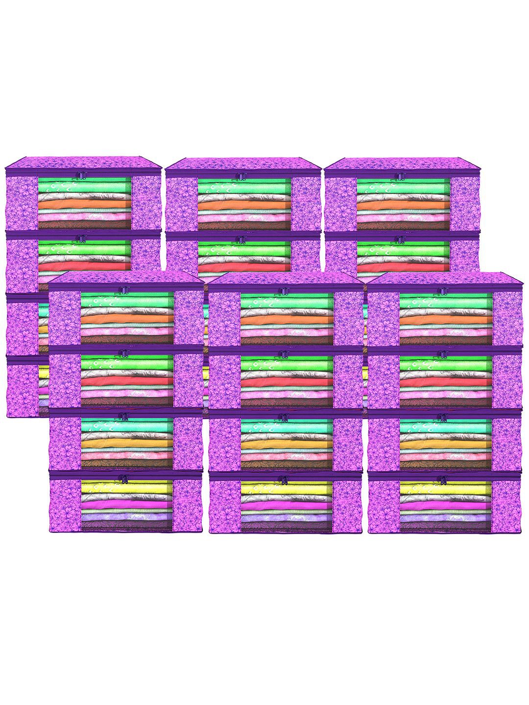 

Kuber Industries Purple Set of 24 Regular Drawer Organiser Organisers