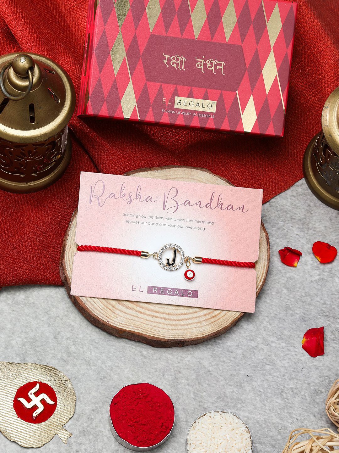

EL REGALO Thread Rakhi, Red