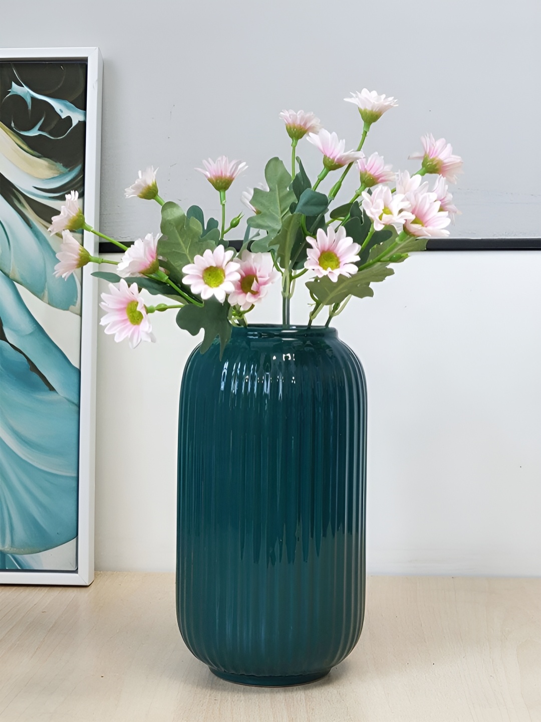 

Art Street Green Textured Ceramic Flower Vase