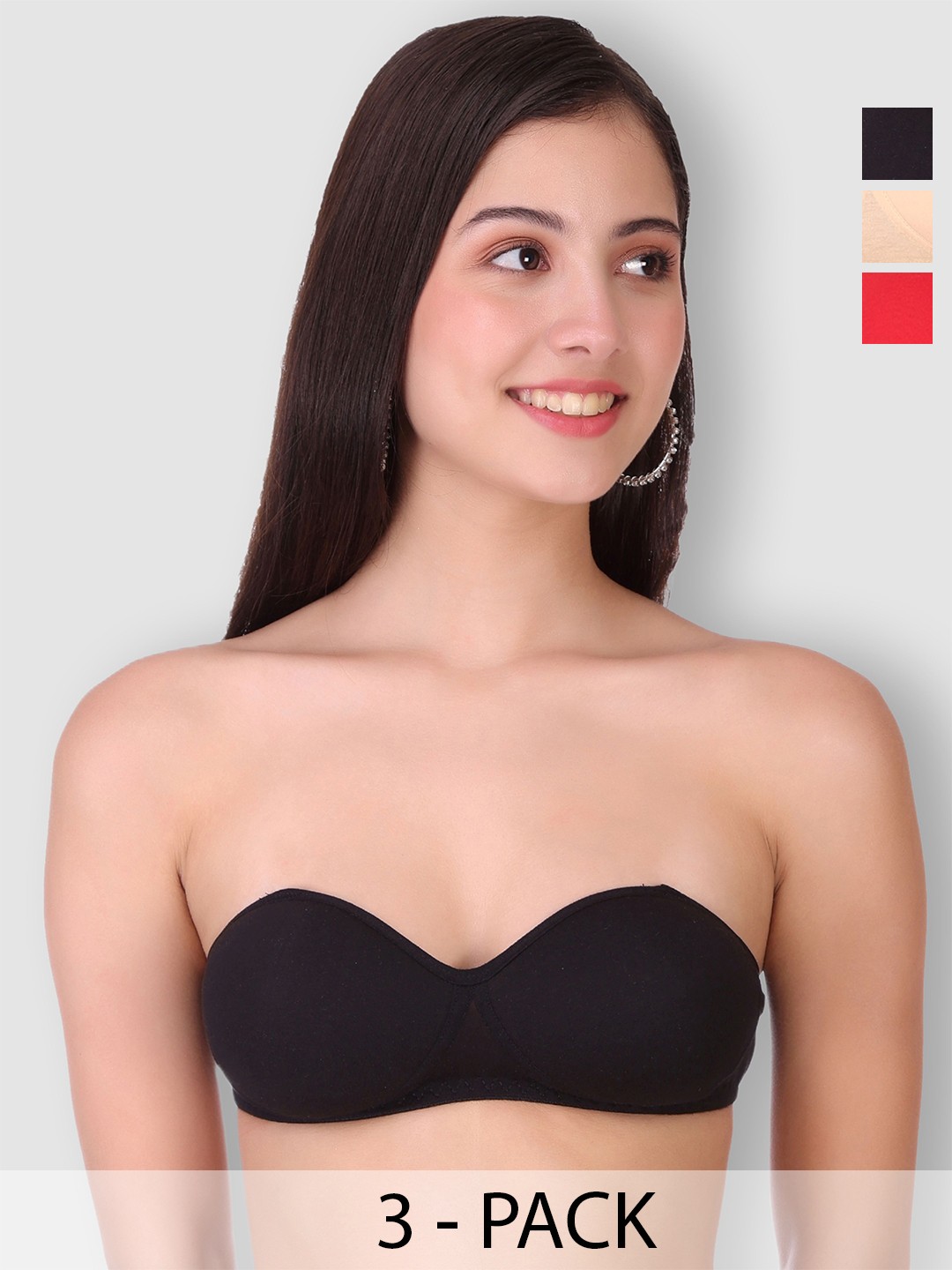 

SELFCARE Bra Half Coverage Lightly Padded, Red