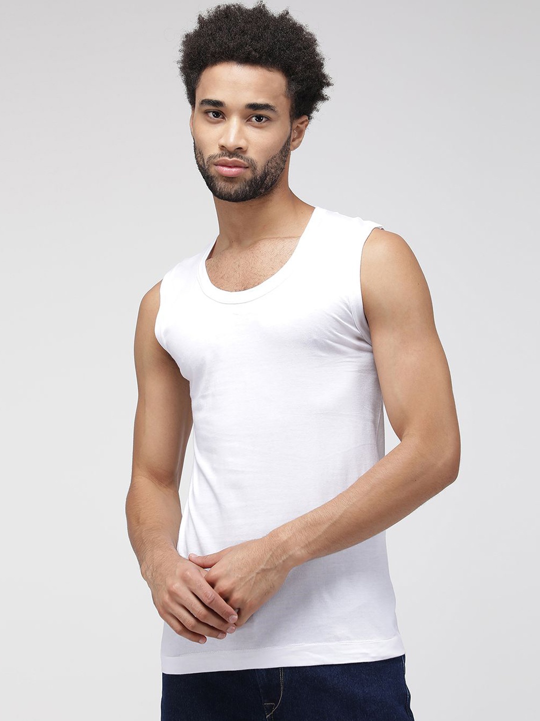 

SPORTO Cotton Sleeveless Under Shirt Vests SP-VE-SPORTOPLELITERN-WH-XL-1PC, White