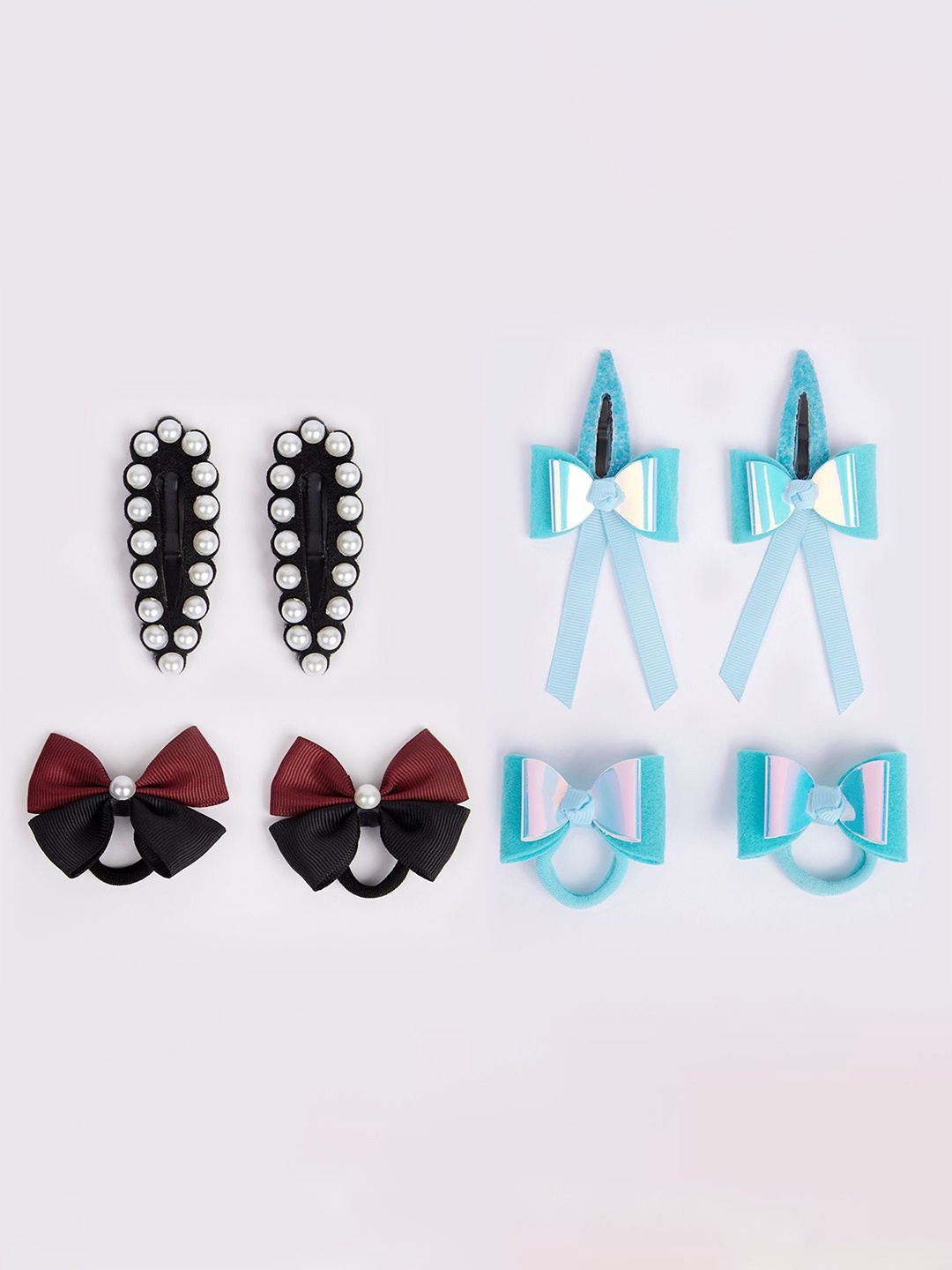 

RIBBON CANDY Set of 8 Girls Embellished Hair Accessory, Blue