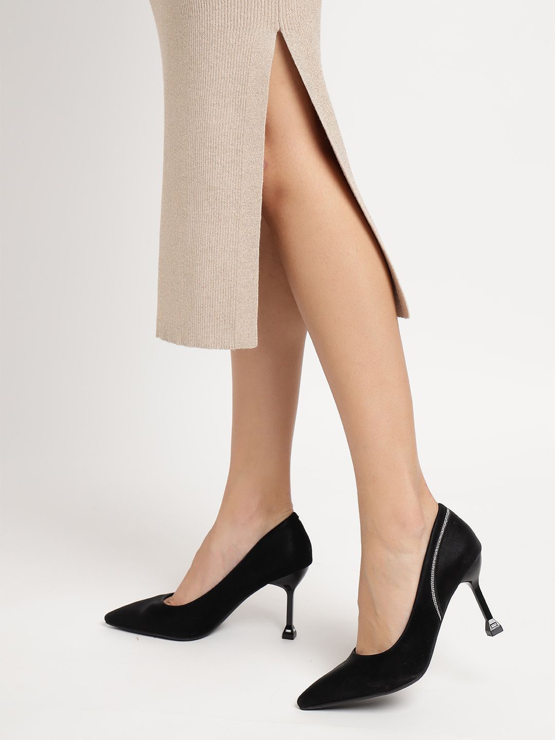 

Truffle Collection PU Stiletto Pumps, Black