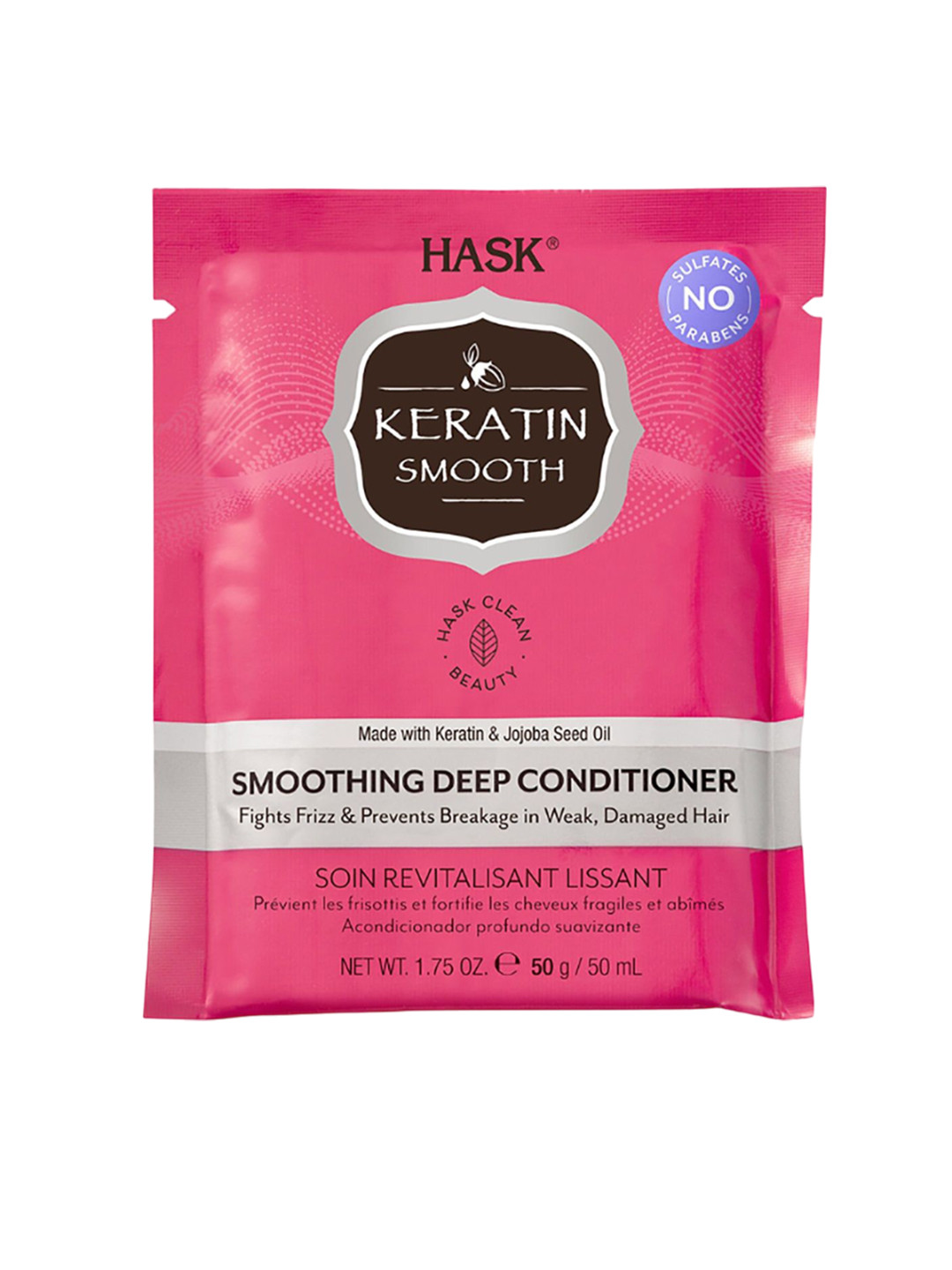 

HASK Keratin Smooth Deep Conditioner- 50g, Pink