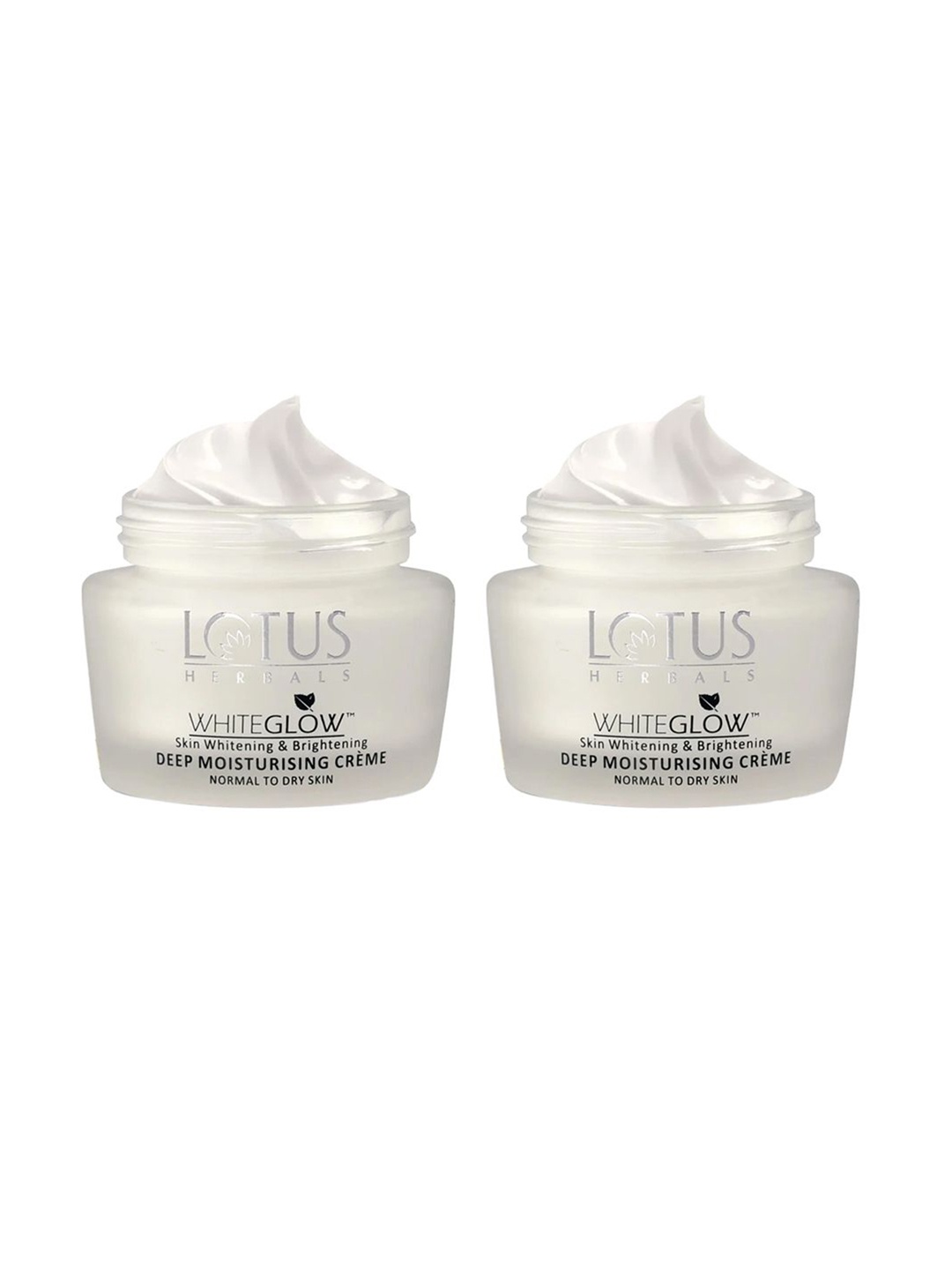 

Lotus Herbals Whiteglow Set Of 2 Skin Whitening & Brightening Moisturizing Cream -60gEach, White