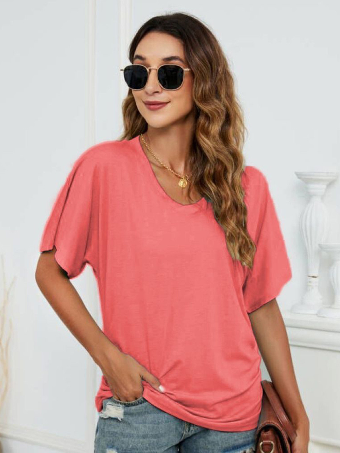 

StyleCast Women Typography Printed Round Neck Top, Pink