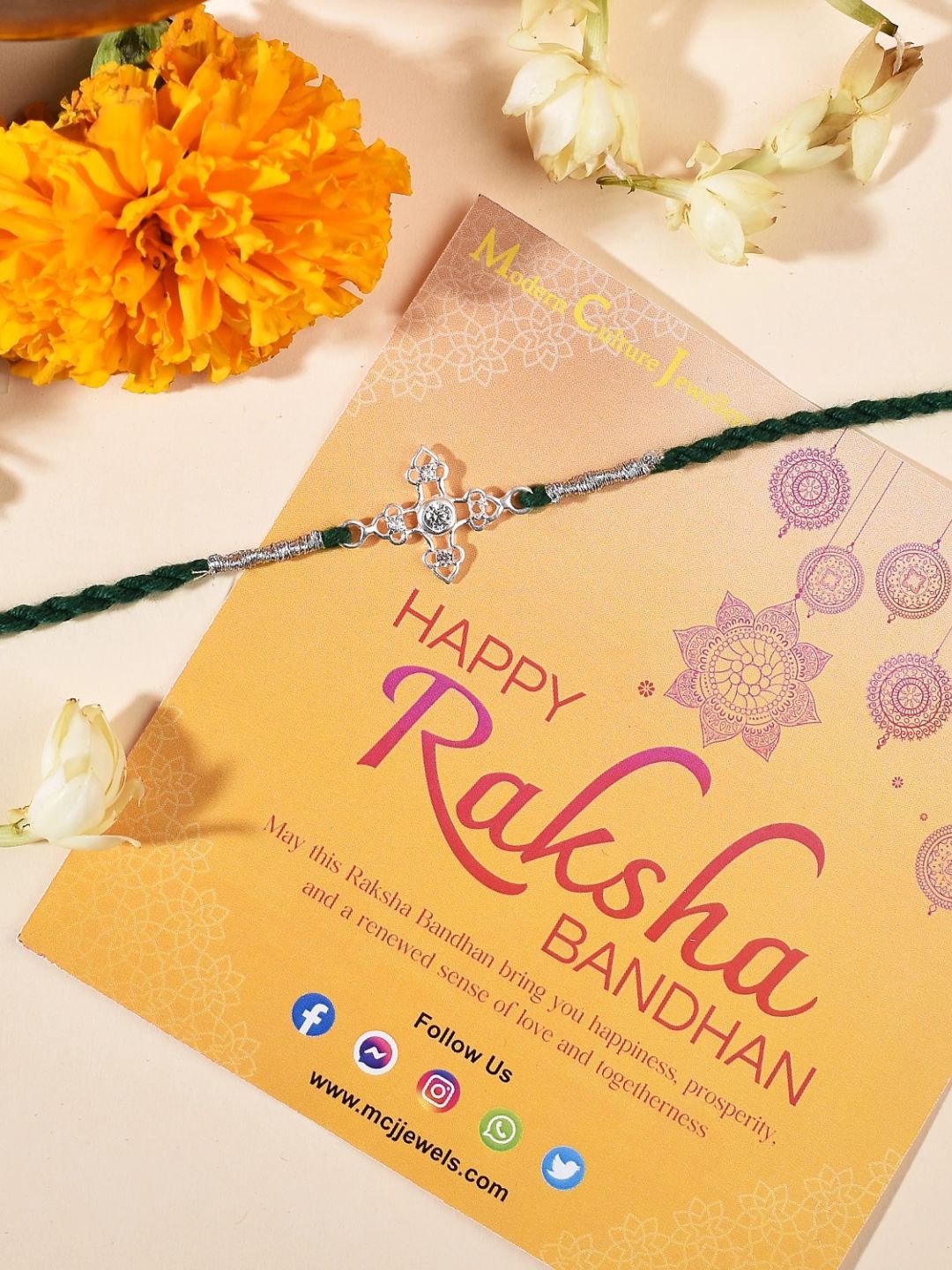 

fnp 925 Silver Rakhi Bhaiya-Bhabhi Rakhis, Black