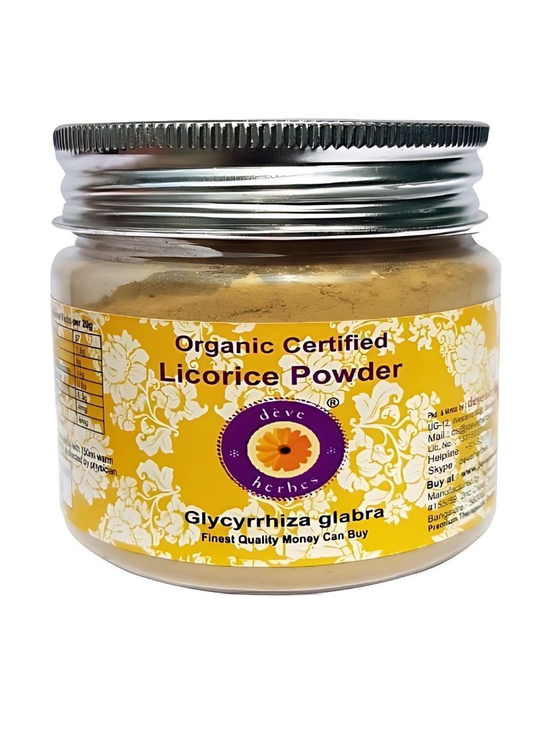 

Deve Herbes Pure Licorice/Liquorice Powder -100ml, Brown