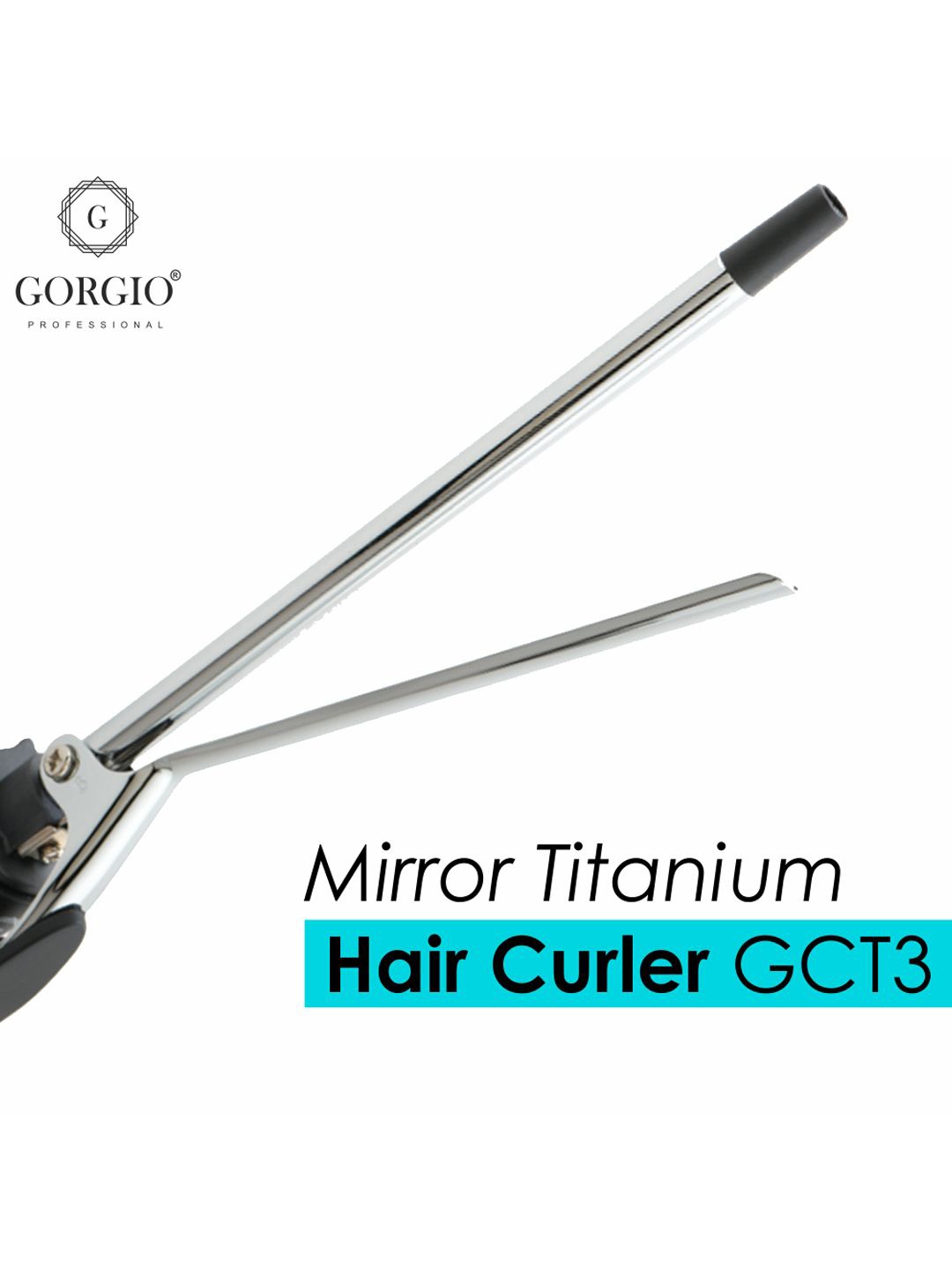 

GORGIO PROFESSIONAL Mirror Titanium Unique Temperature Range Curler GCT3, Black