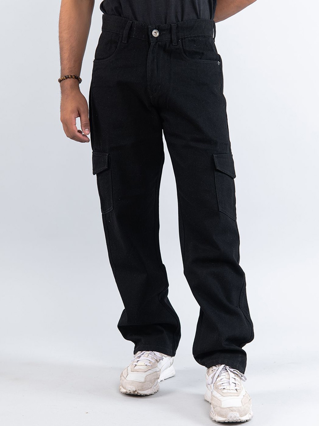 

Tistabene Men Original Straight Fit Low Distress Stretchable Jeans, Black