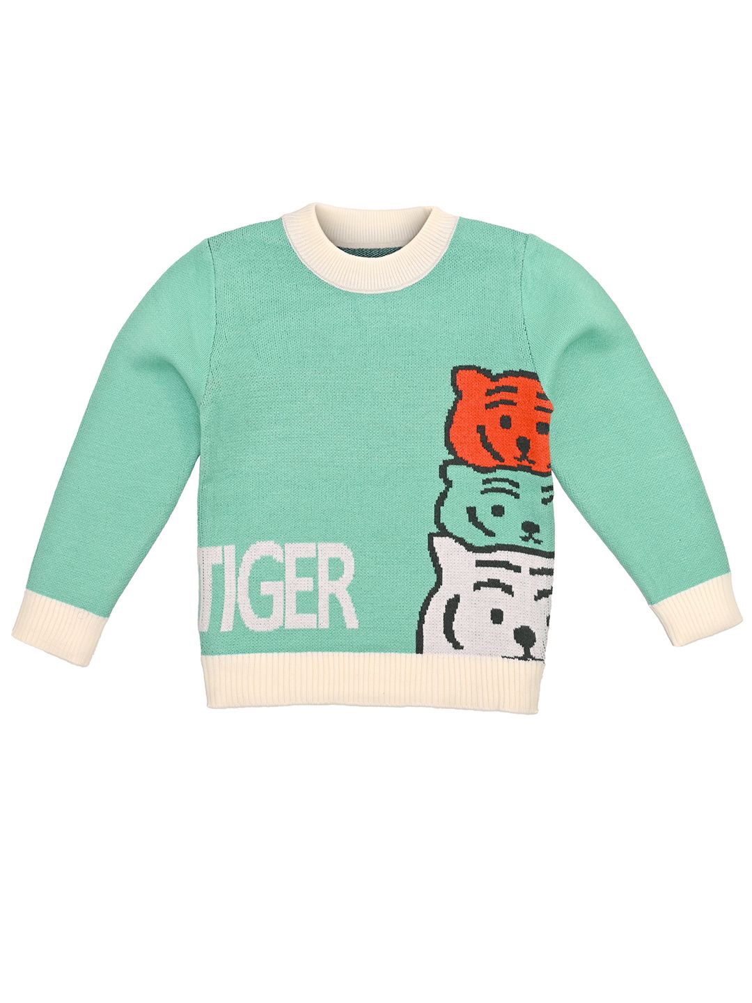 

Bold N Elegant Unisex Kids Printed Pullover, Green