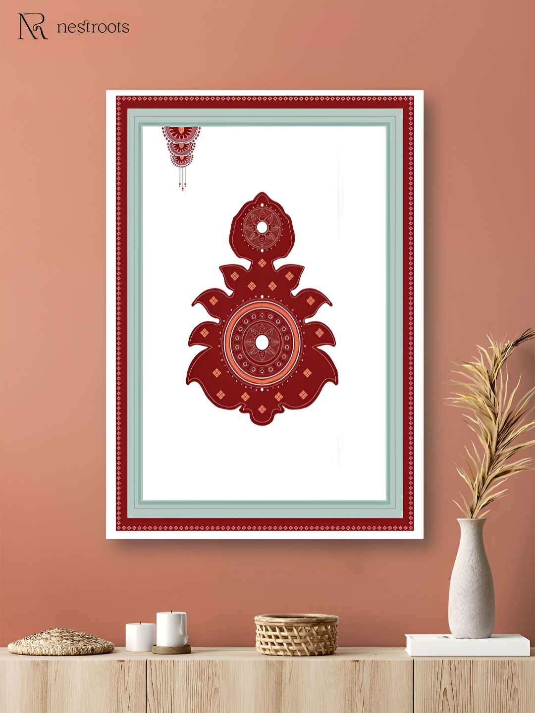 

nestroots White & Mauve 1 Piece Canvas Religious Wall Paintings