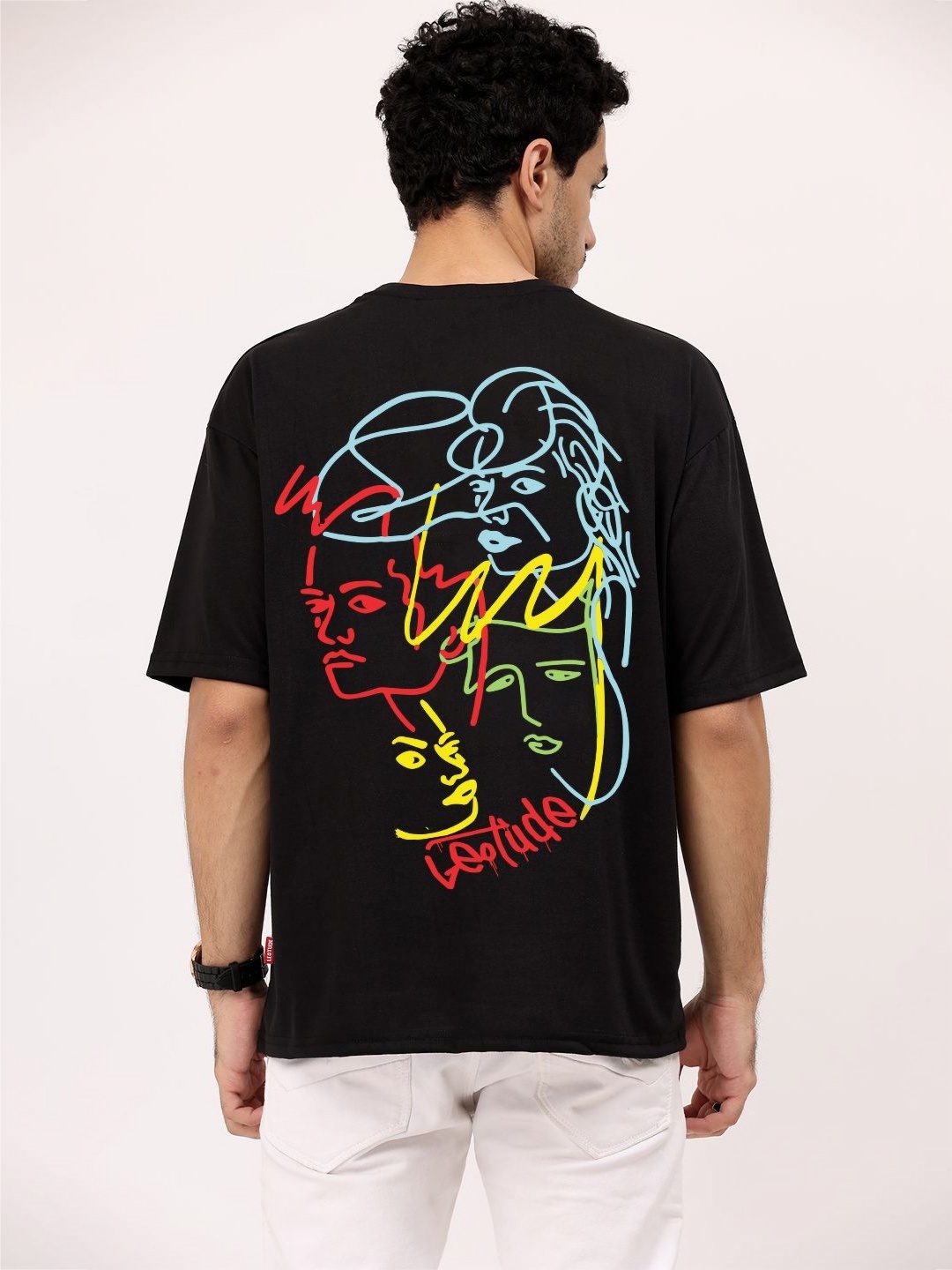 

Leotude Men Printed T-shirt, Black