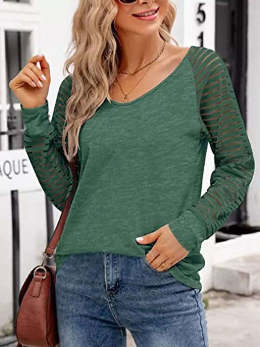 

Stylecast X KPOP Women Solid Round Neck Top, Green