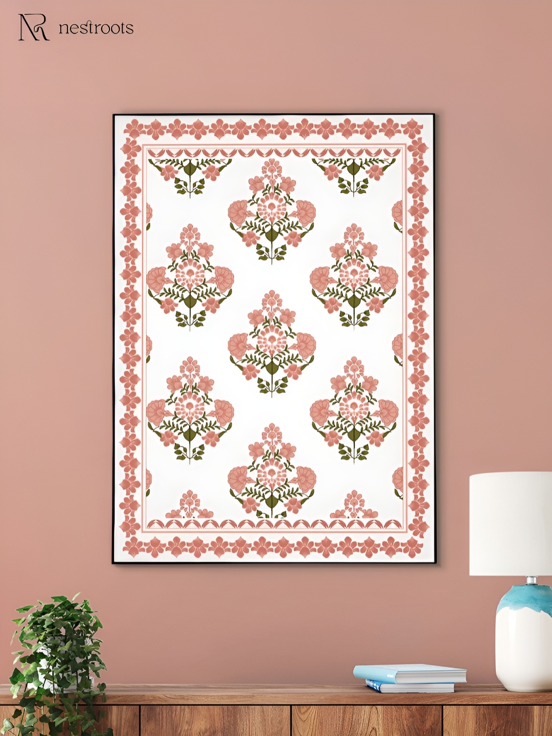 

nestroots White & Red 1 Piece Canvas Other Wall Paintings