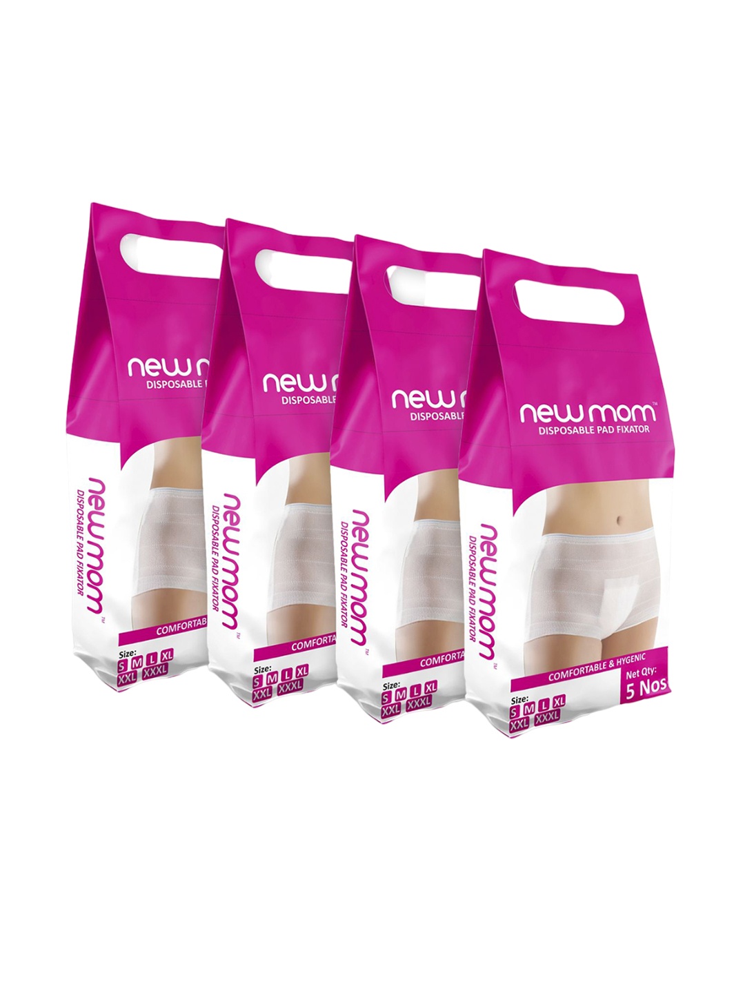 

NEWMOM Pack Of 4 Disposable Pads Fixator- 20 Nos, White