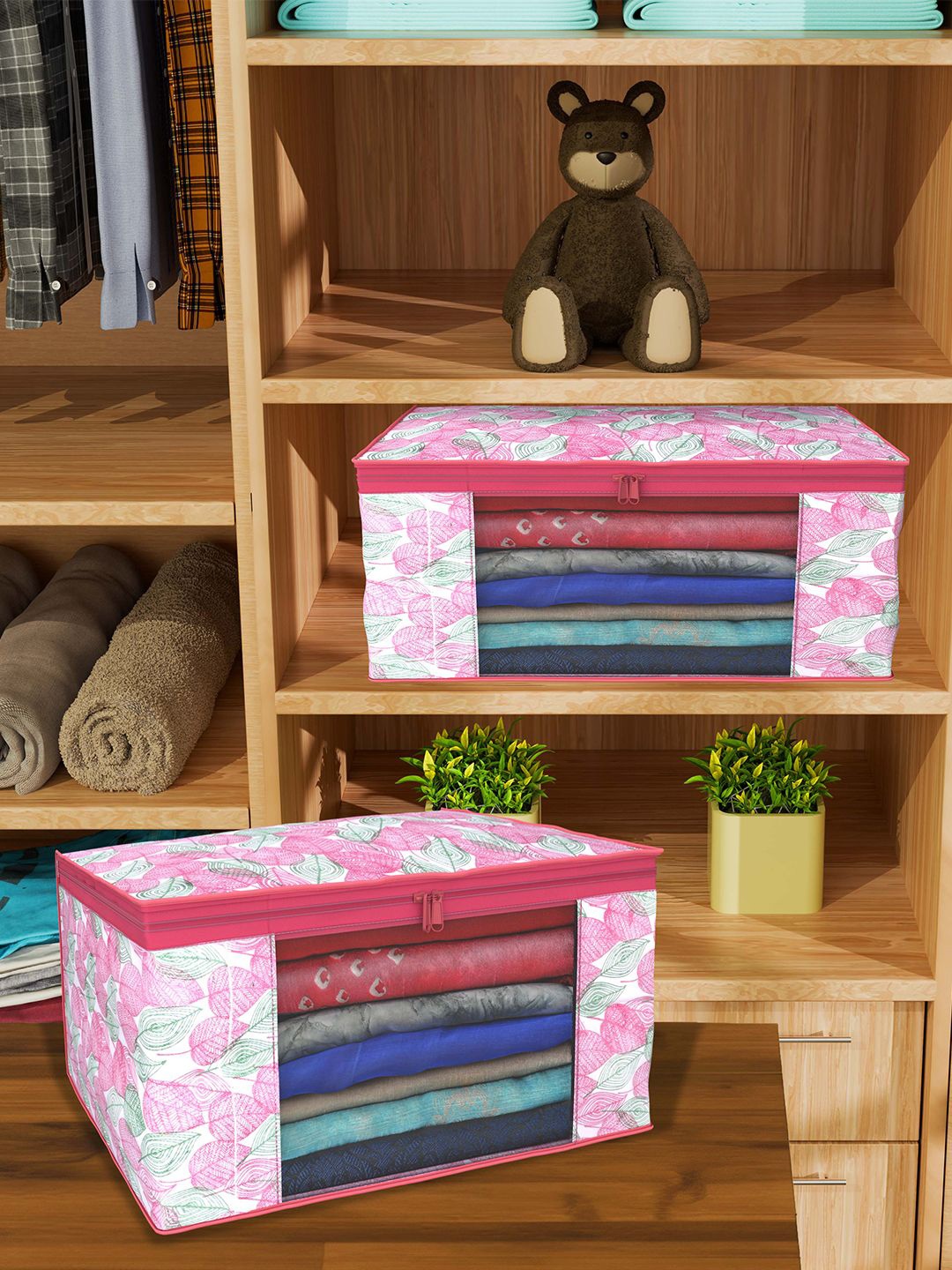 

Kuber Industries Pink Set of 12 Regular Drawer Organiser Organisers