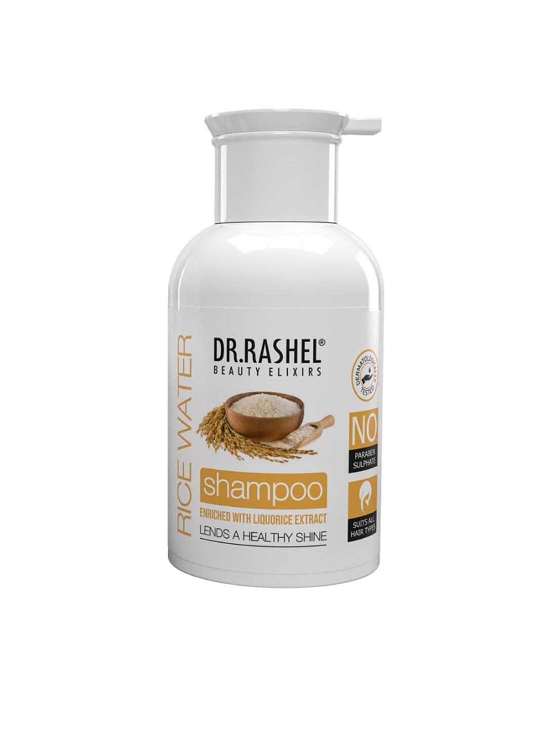 

DR.RASHEL Rice Water Hair Shampoo For Thick Hair-250ml, White
