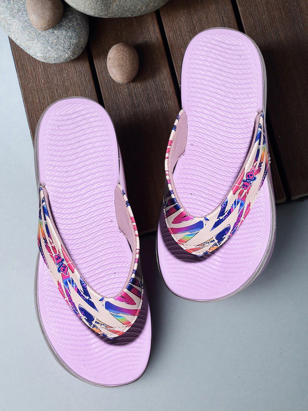 

Liberty Women Printed Thong Flip-Flops, Purple