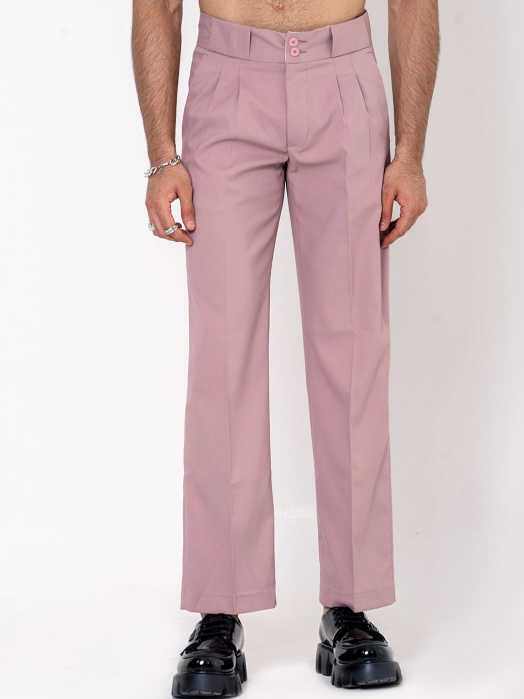 

Tistabene Men Original Pleated Trousers, Pink