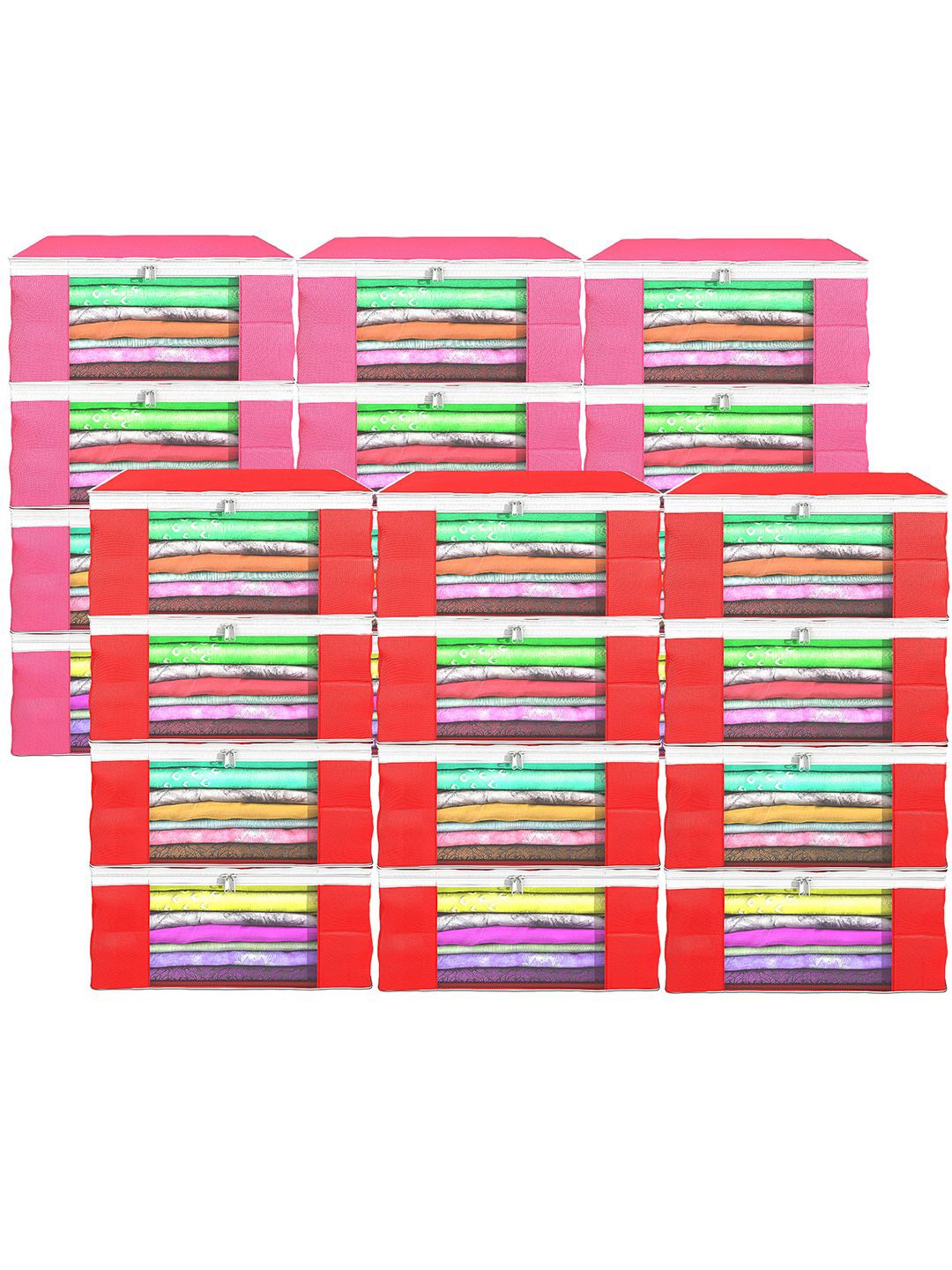

Kuber Industries Red Set of 24 Regular Drawer Organiser Organisers