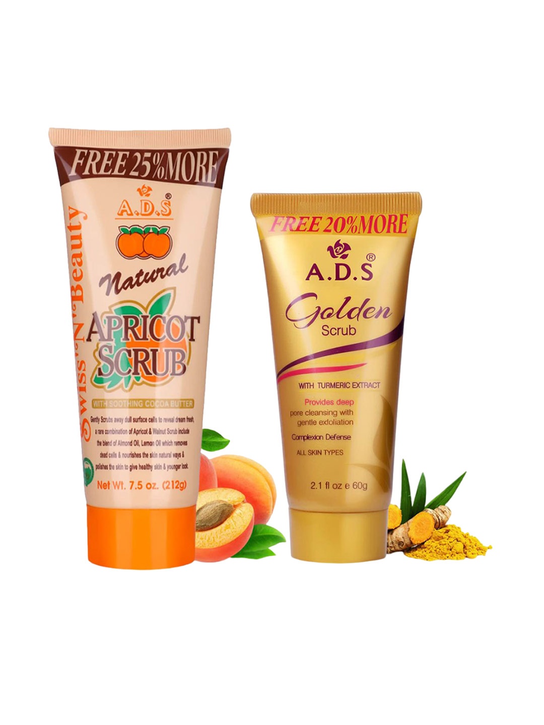 

A.D.S Apricot & Golden Scrub With Soothing Cocoa Butter Removes Black Heads & Tan-212g +, Na