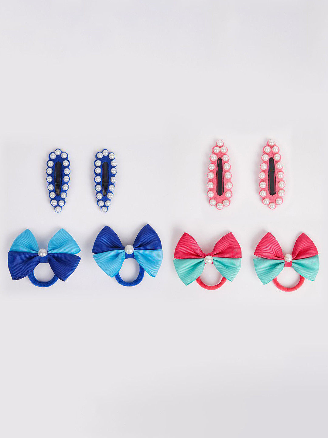 

RIBBON CANDY Set of 8 Girls Embellished Hair Accessory, Blue