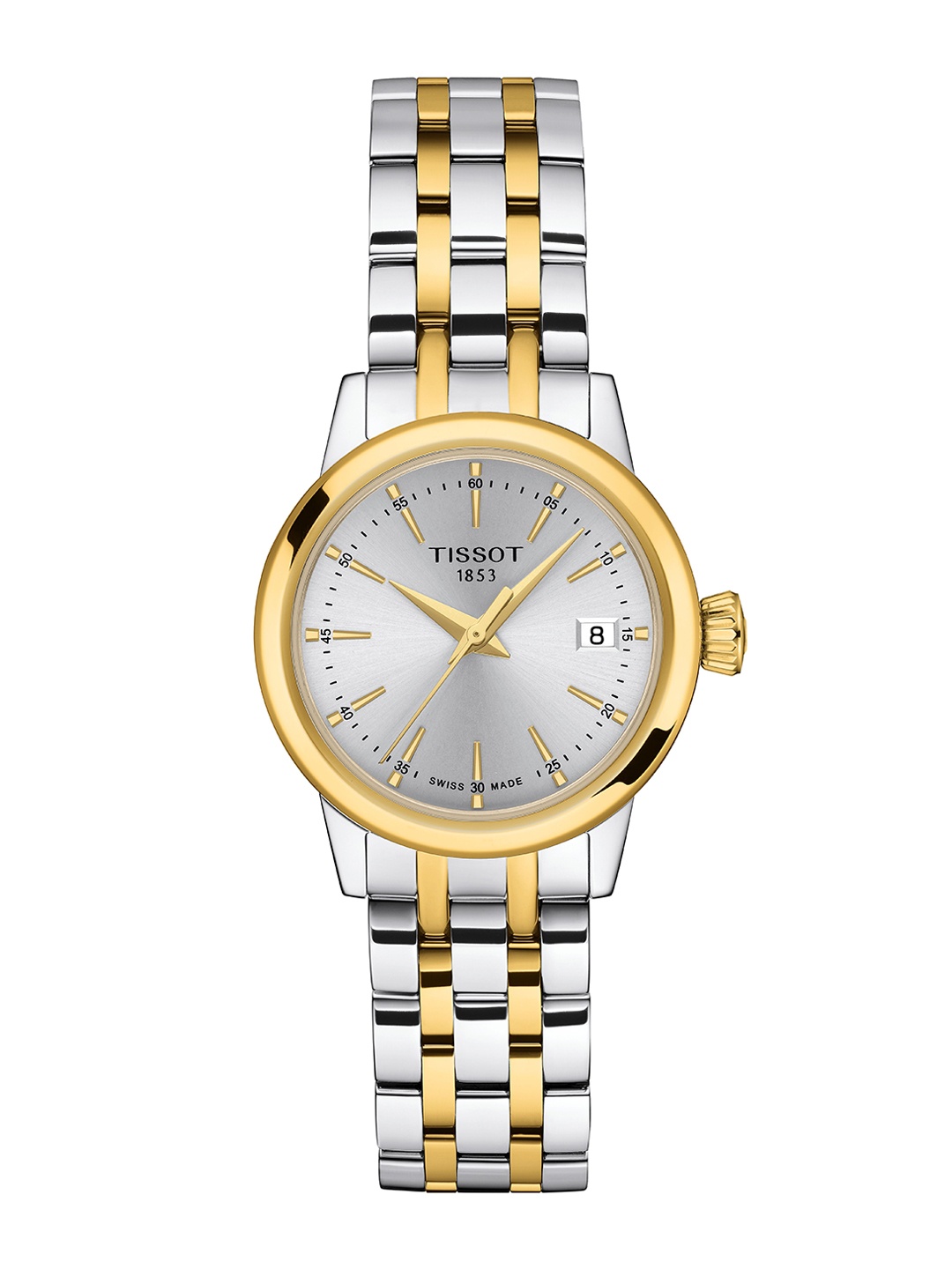 

TISSOT Women Embellished Dial & Stainless Steel Bracelet Style Straps Analogue Watch T1292102203100, Silver