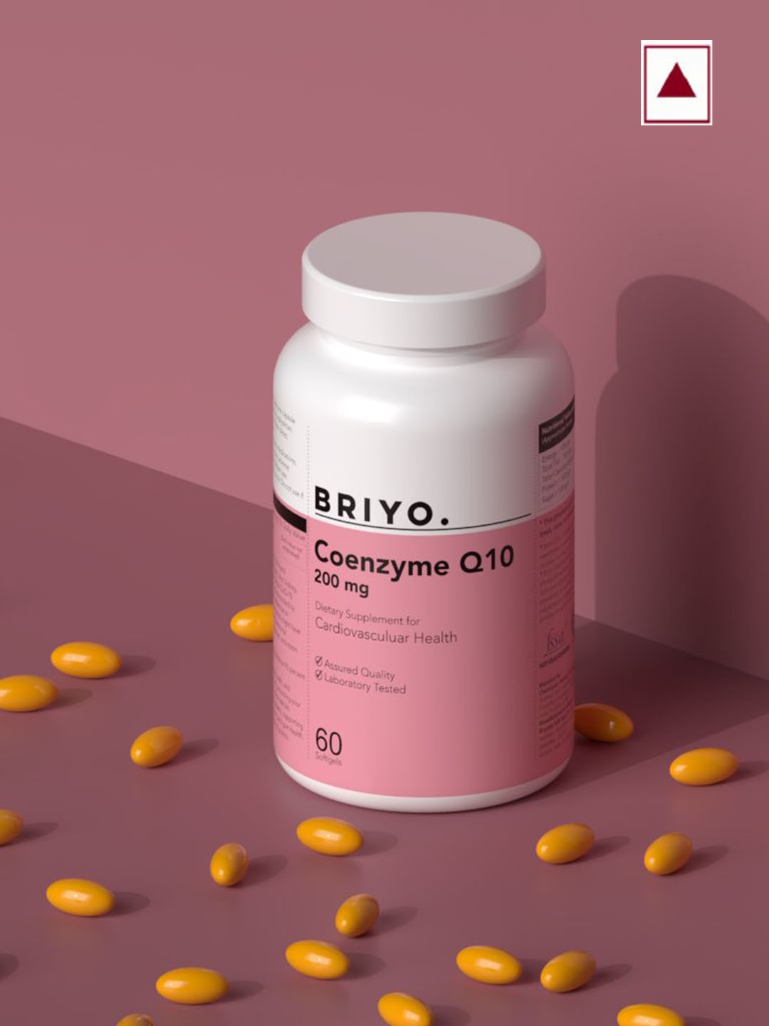 

BRIYO Coenzyme Q10 200 MG - 60 Capsules, Orange