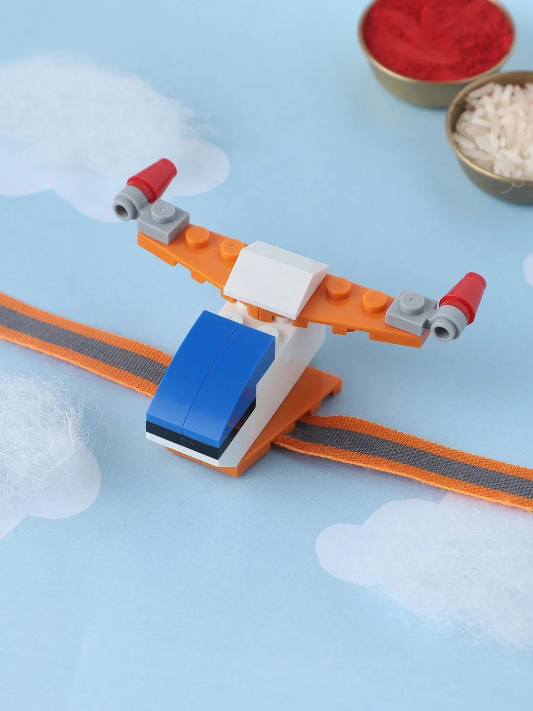 

fnp The Aviator Lego Rakhi For Kids Lumba Rakhis, Orange