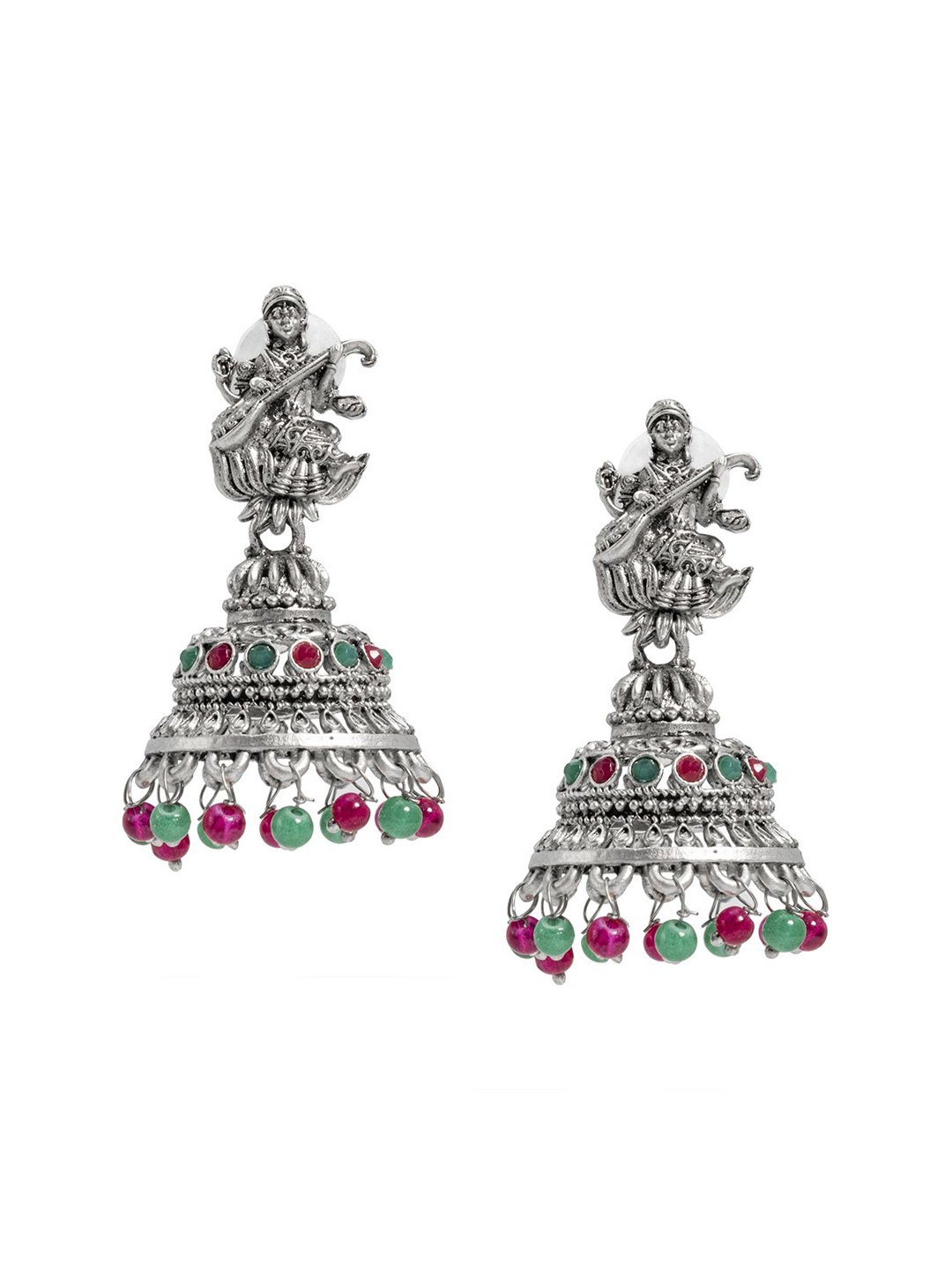 

Shining Jewel - By Shivansh Contemporary Jhumkas Earrings, Multi