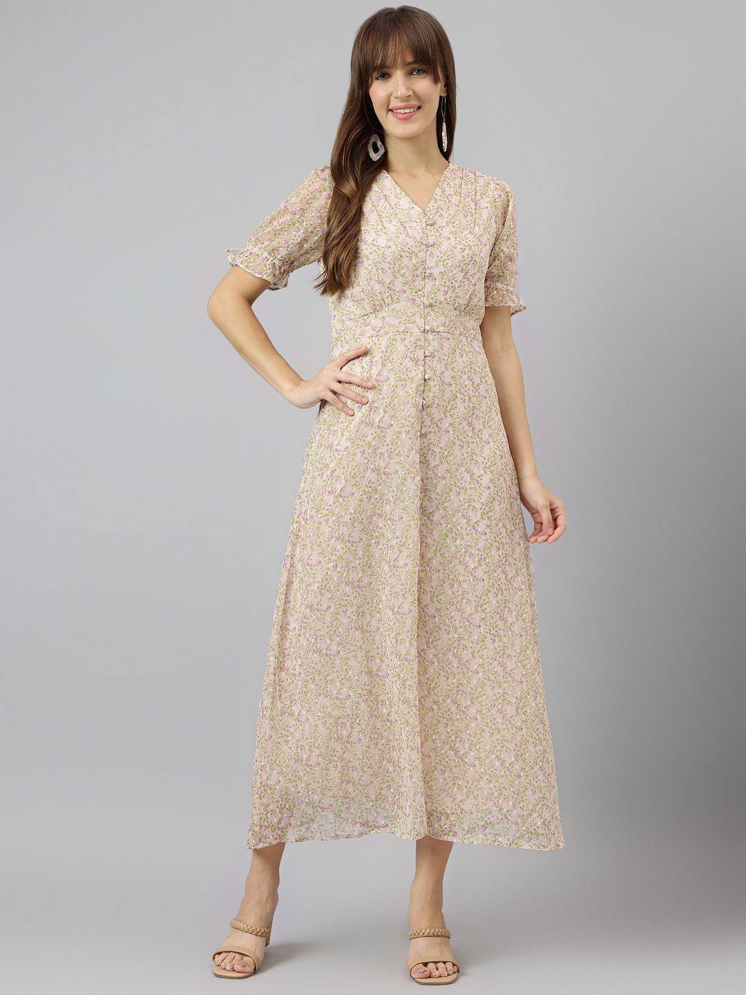 

Latin Quarters Floral Print Maxi Dress, Purple
