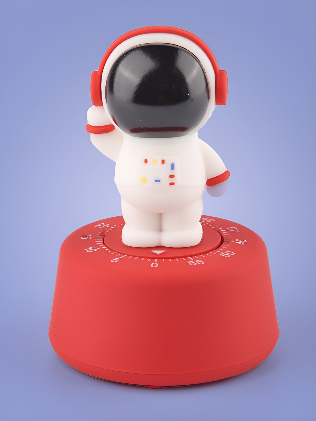 

COMICSENSE White & Red Printed Animal Shaped Traditional Alarm Clock