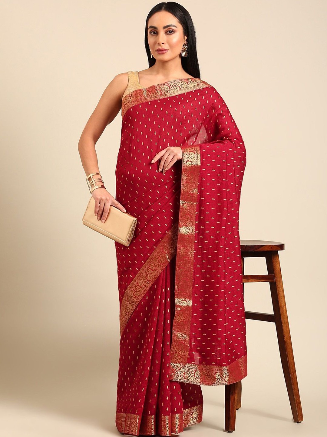 

all about you Floral Saree, Maroon